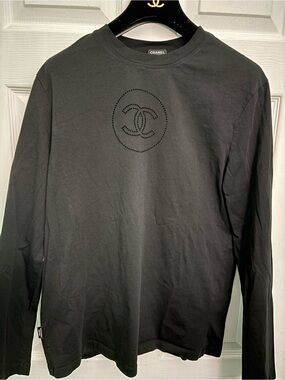 Chanel CC Monogram Top Size M Long Sleeve